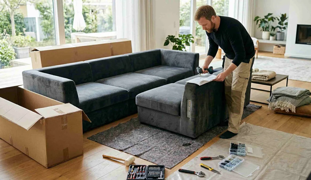 Så monterar du en u-soffa-compressed